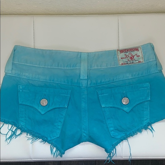True Religion Joey Cutoff Ombré shorts ✨💫 - Picture 1 of 4